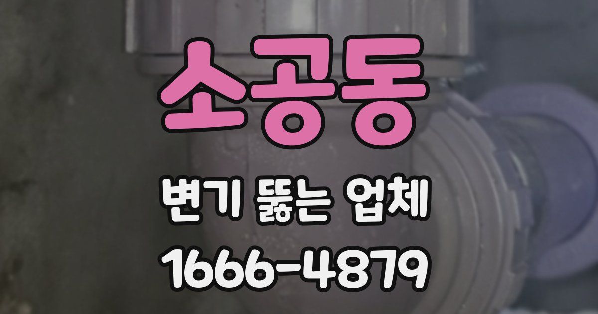 소공동 변기 뚫는 업체