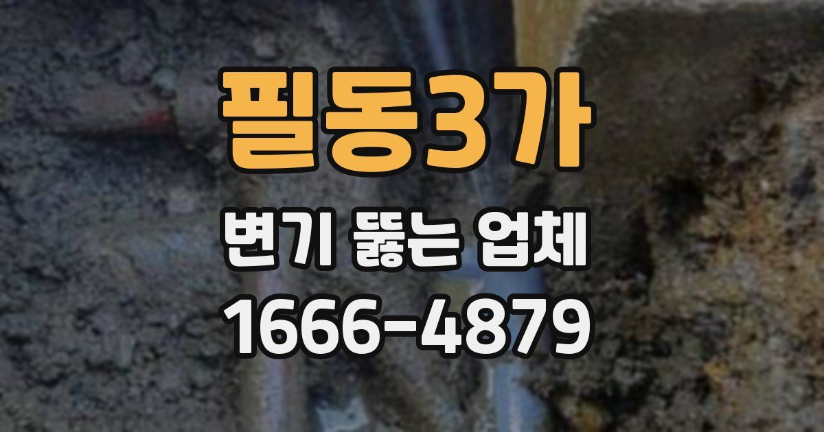 필동3가 변기 뚫는 업체