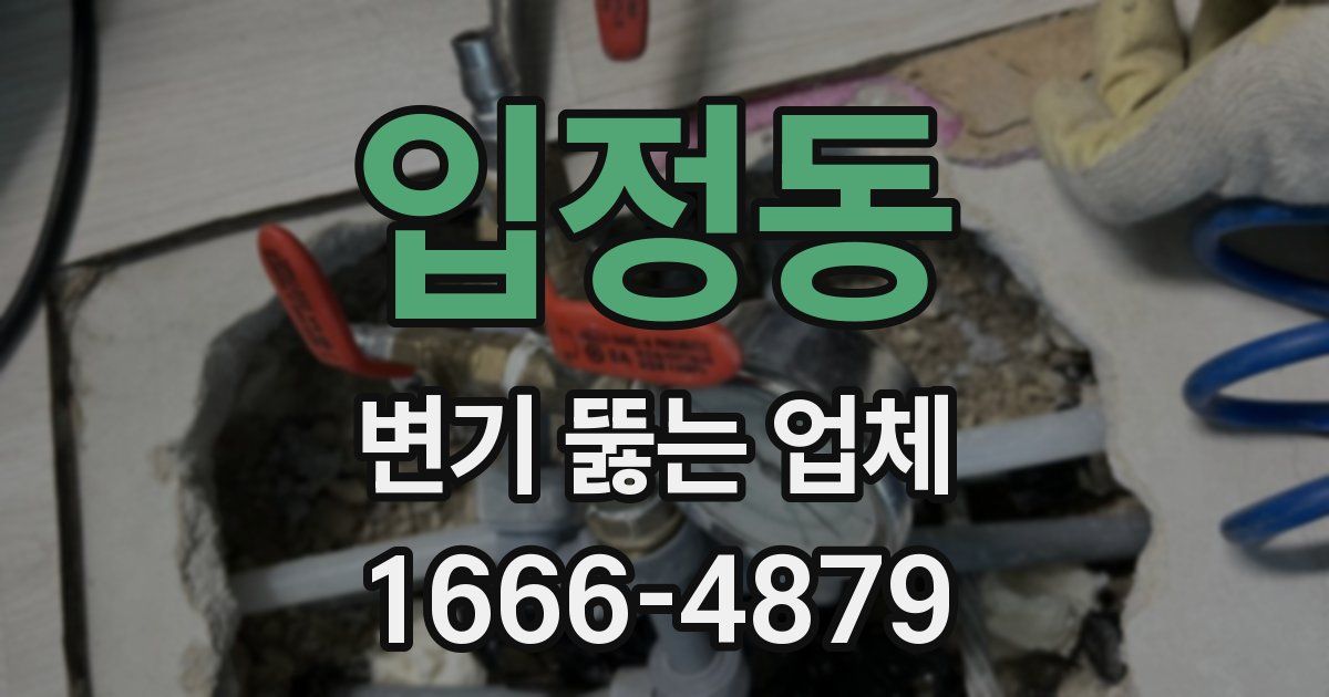 입정동 변기 뚫는 업체