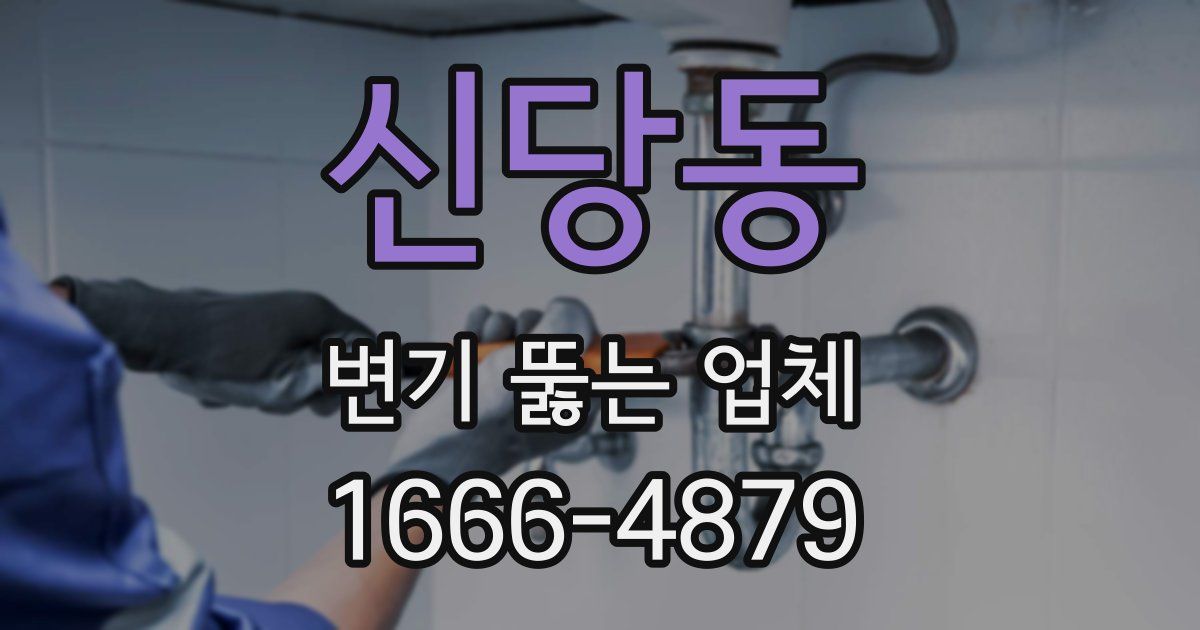 신당동 변기 뚫는 업체