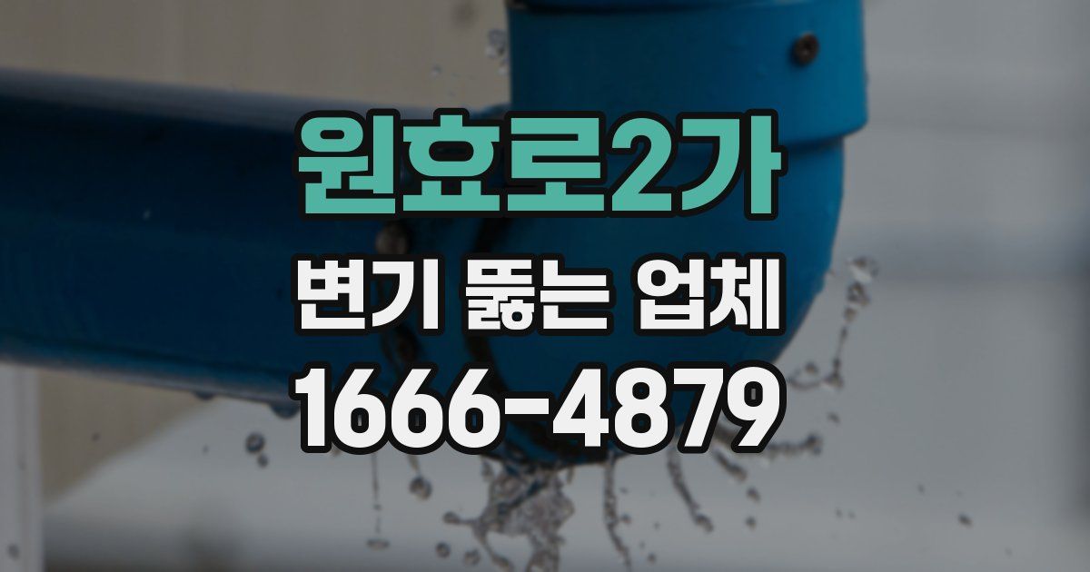 원효로2가 변기 뚫는 업체