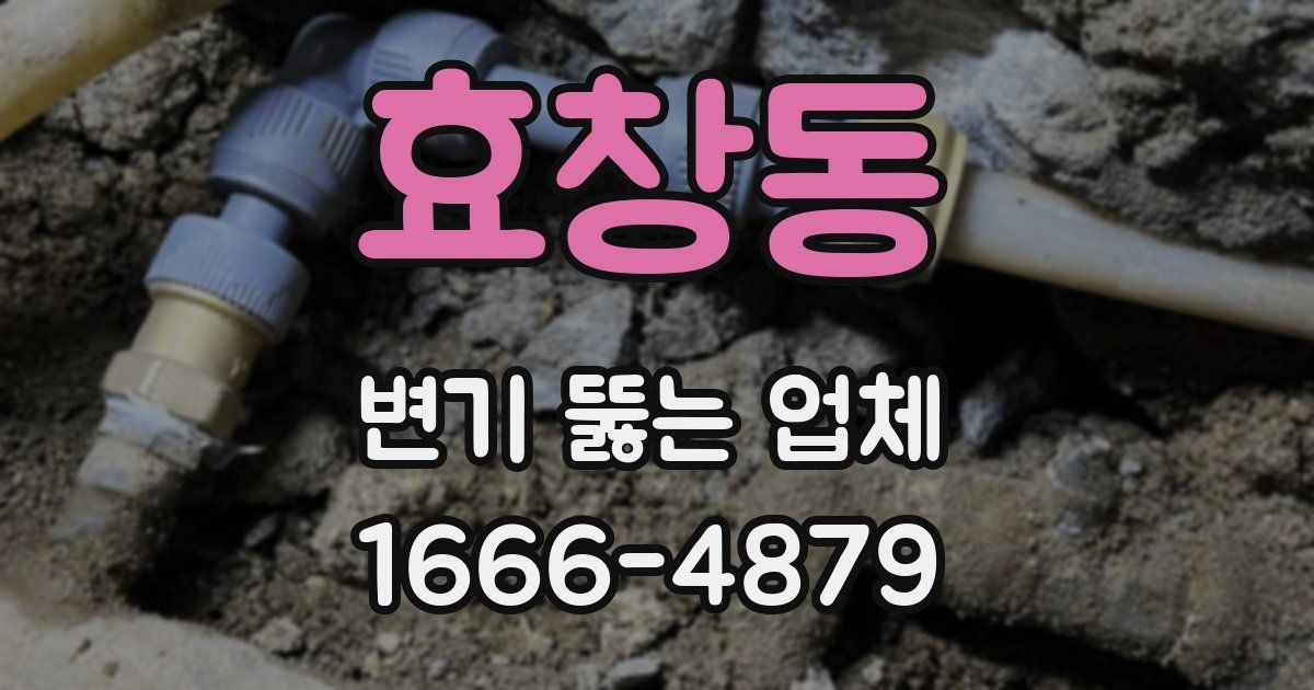 효창동 변기 뚫는 업체