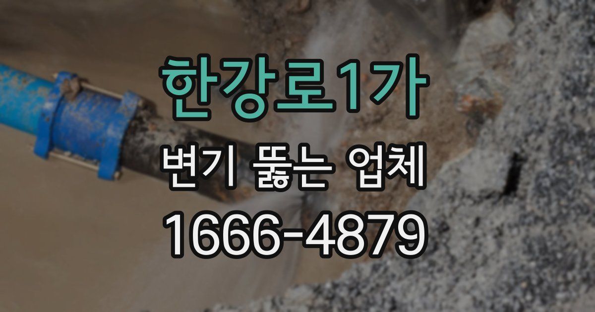 한강로1가 변기 뚫는 업체