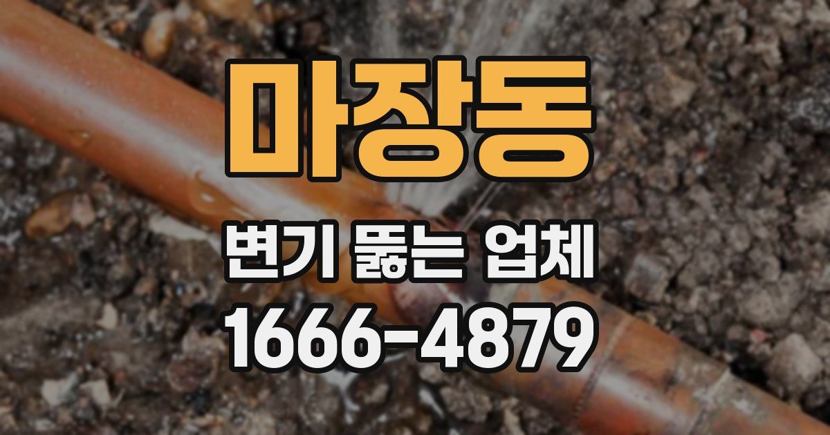 마장동 변기 뚫는 업체