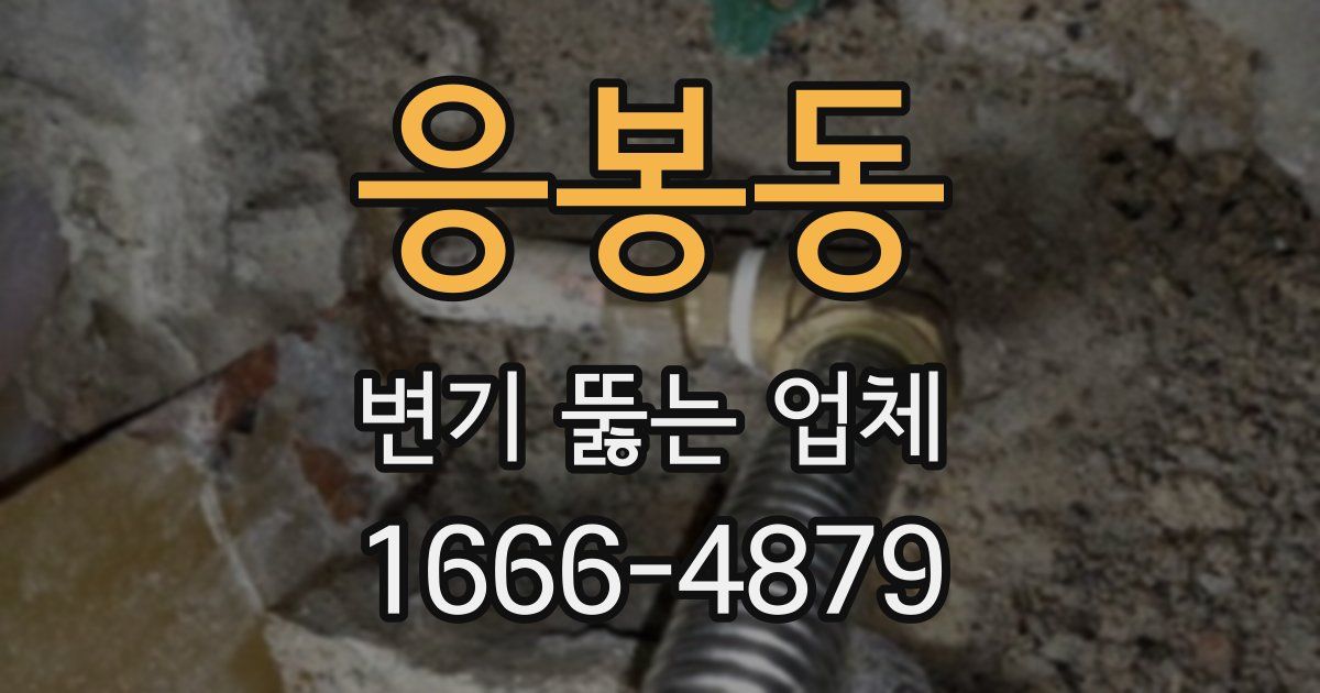 응봉동 변기 뚫는 업체