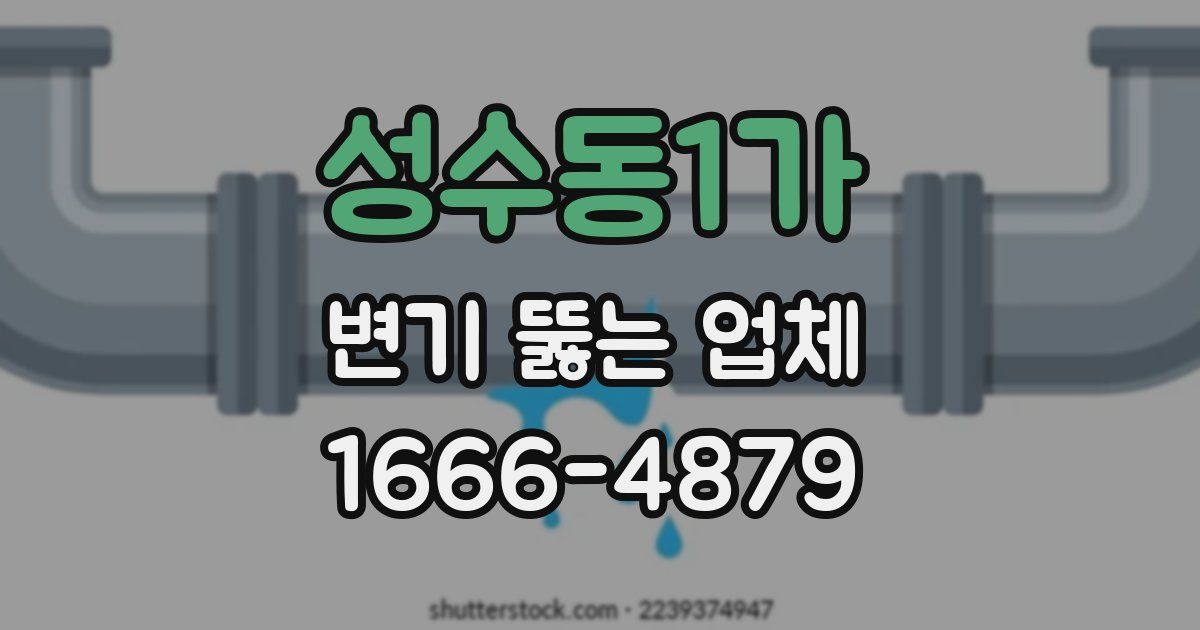 성수동1가 변기 뚫는 업체