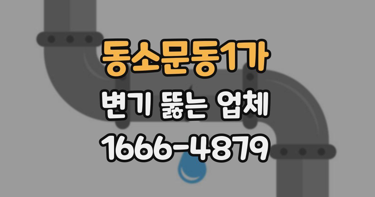 동소문동1가 변기 뚫는 업체