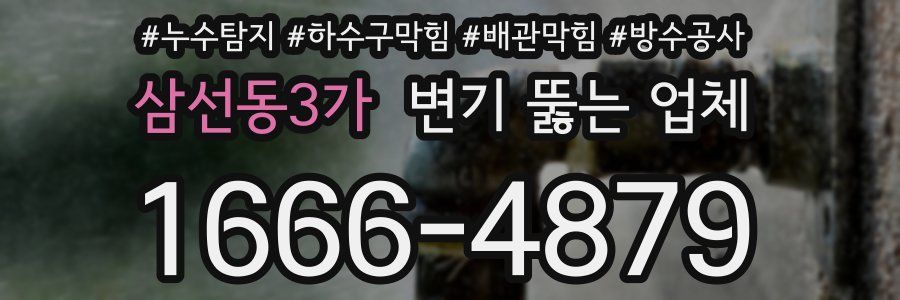 삼선동3가 변기 뚫는 업체