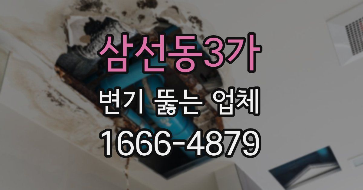 삼선동3가 변기 뚫는 업체