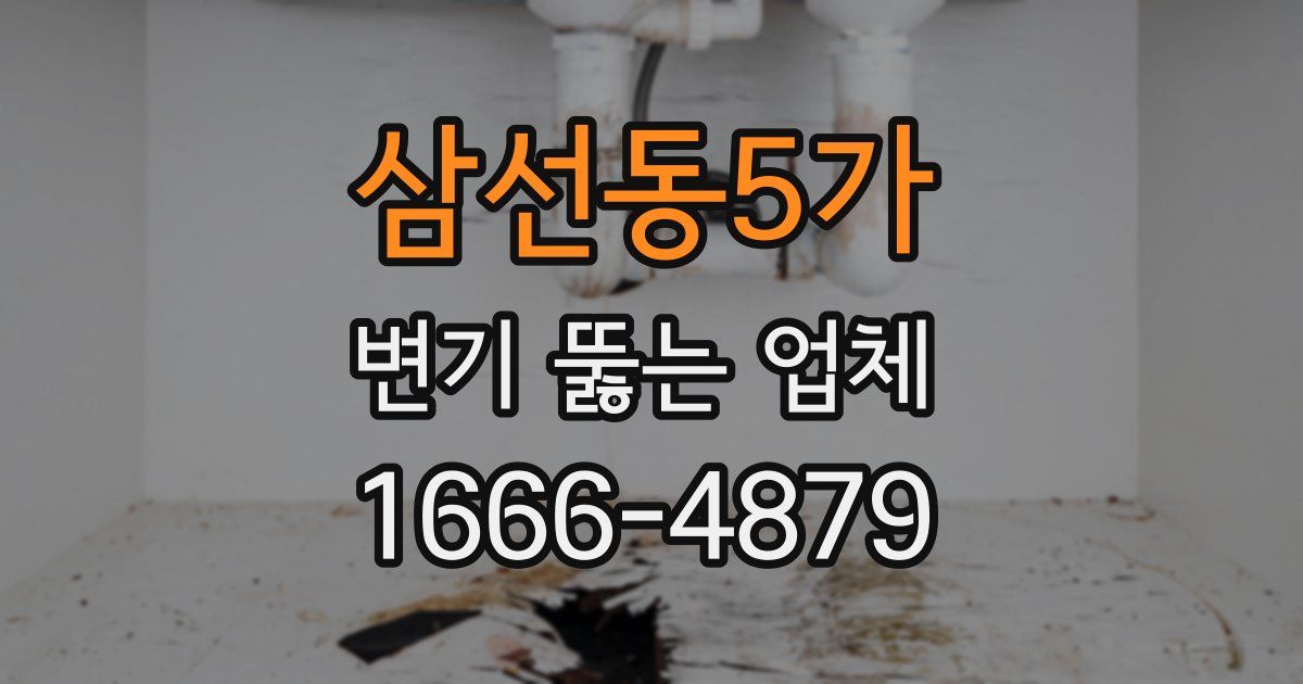 삼선동5가 변기 뚫는 업체