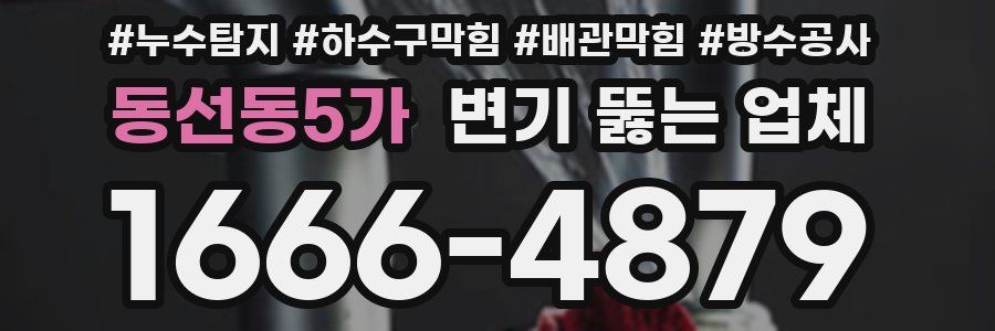 동선동5가 변기 뚫는 업체