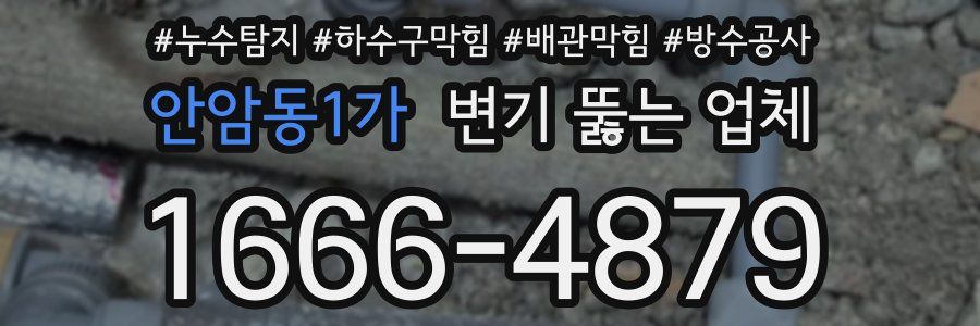 안암동1가 변기 뚫는 업체