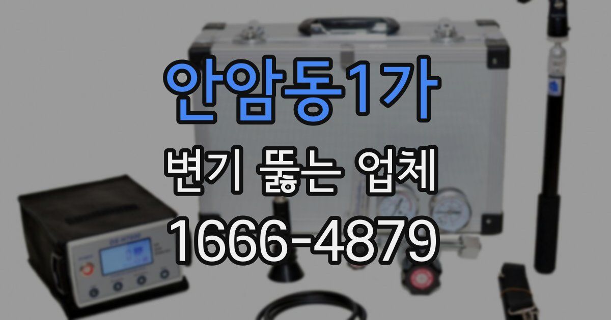 안암동1가 변기 뚫는 업체