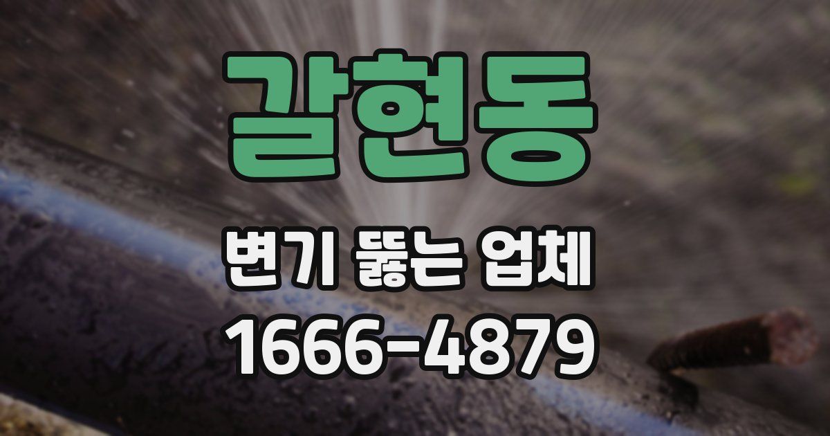 갈현동 변기 뚫는 업체