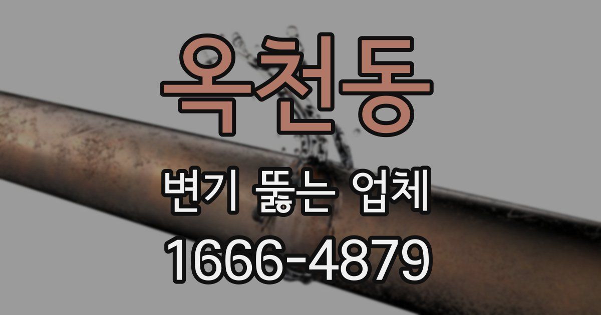 옥천동 변기 뚫는 업체
