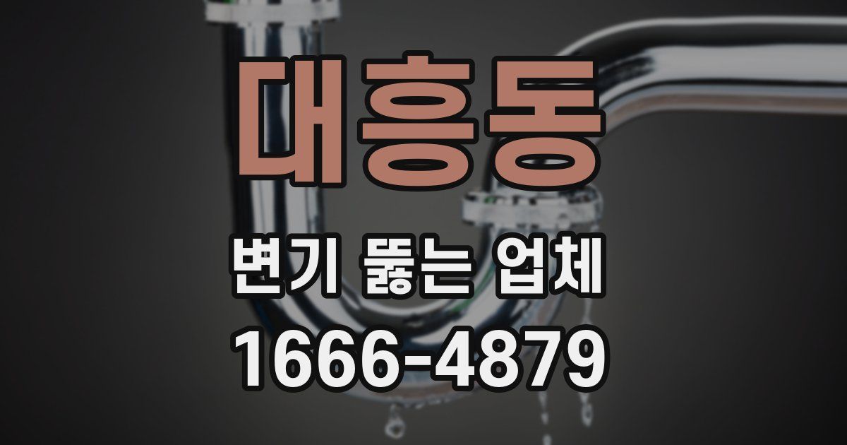 대흥동 변기 뚫는 업체