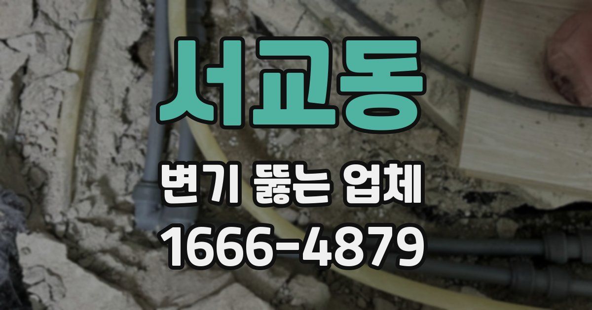 서교동 변기 뚫는 업체