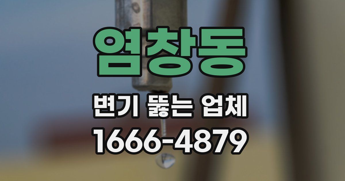 염창동 변기 뚫는 업체