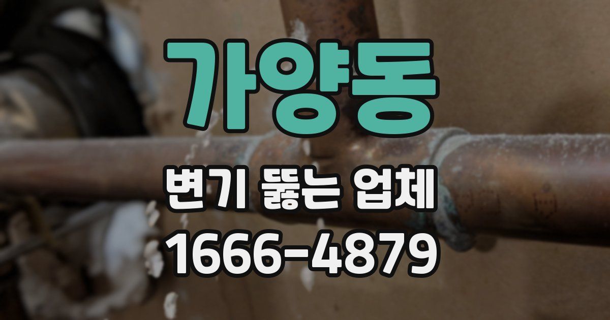 가양동 변기 뚫는 업체