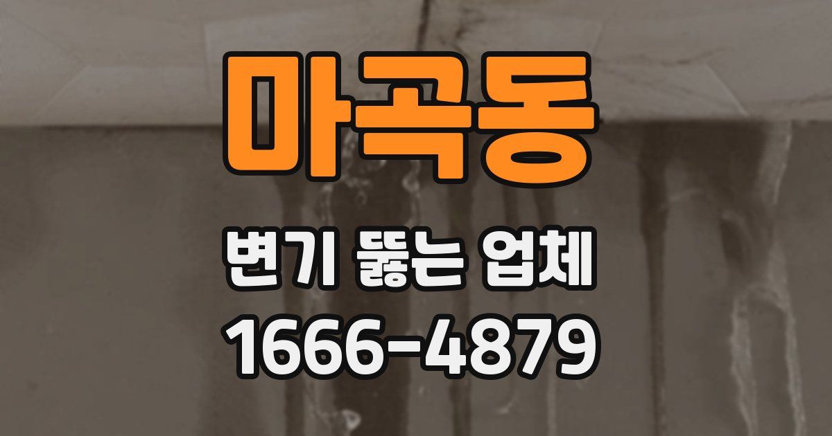 마곡동 변기 뚫는 업체