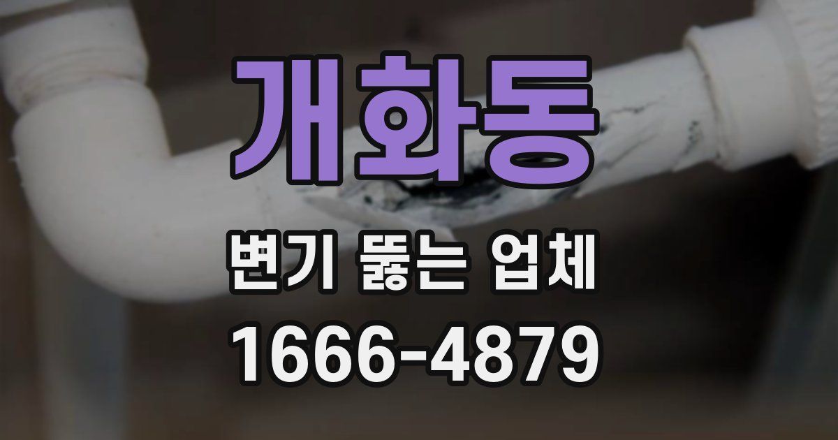 개화동 변기 뚫는 업체
