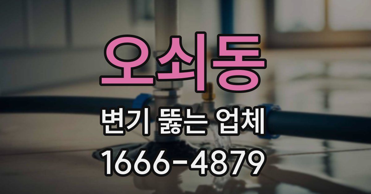 오쇠동 변기 뚫는 업체