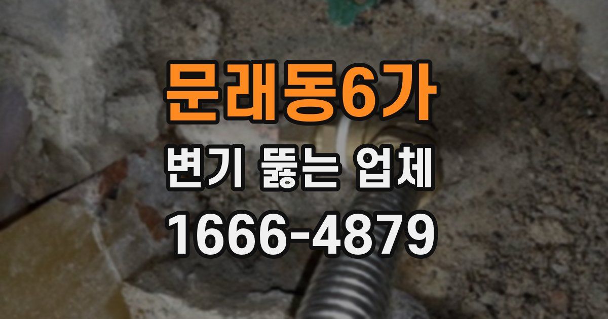 문래동6가 변기 뚫는 업체