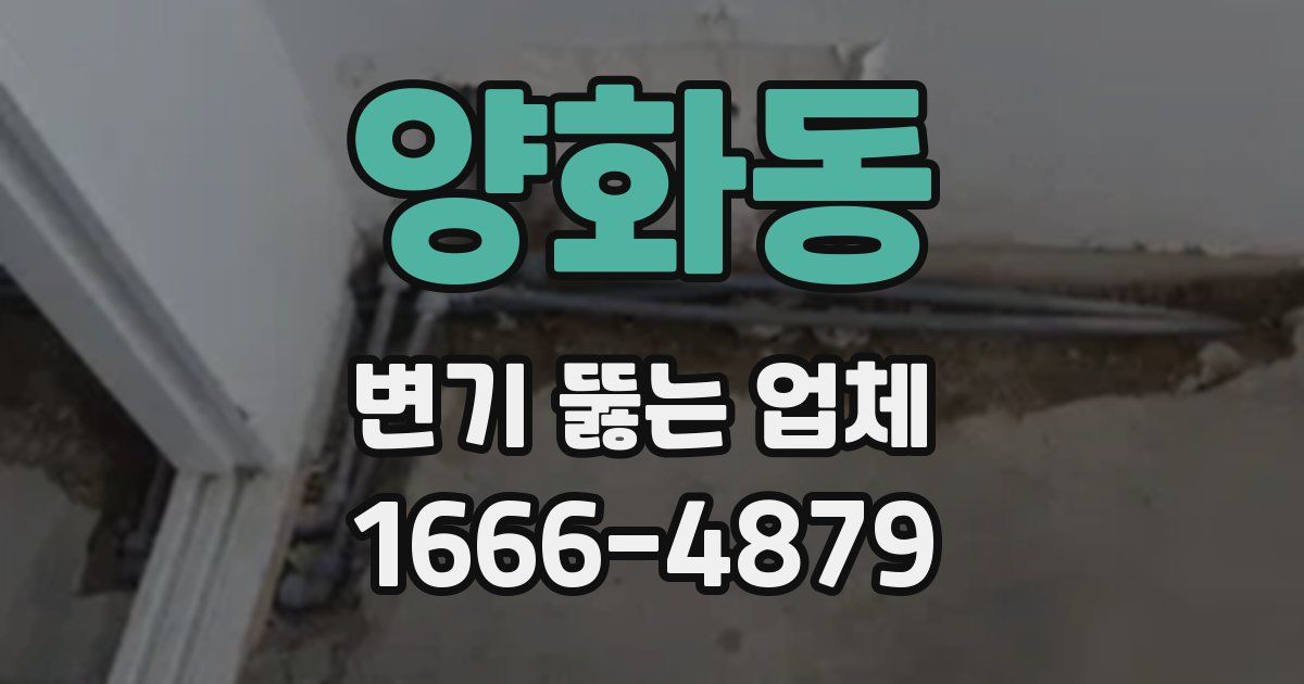 양화동 변기 뚫는 업체