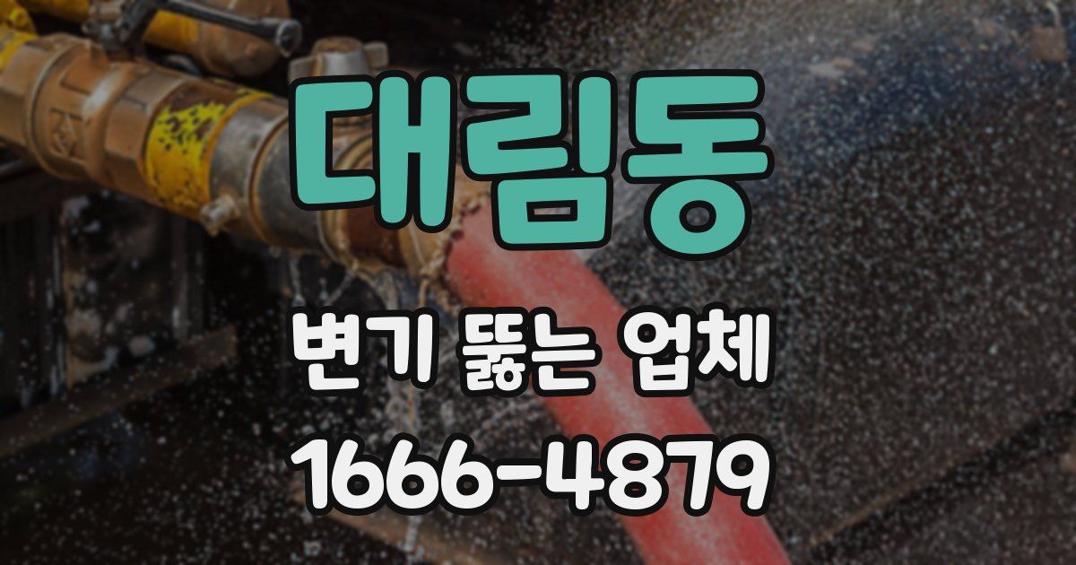 대림동 변기 뚫는 업체