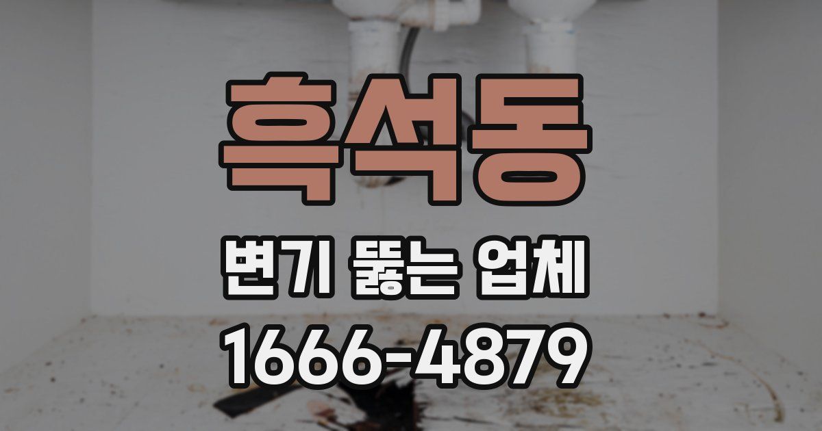흑석동 변기 뚫는 업체