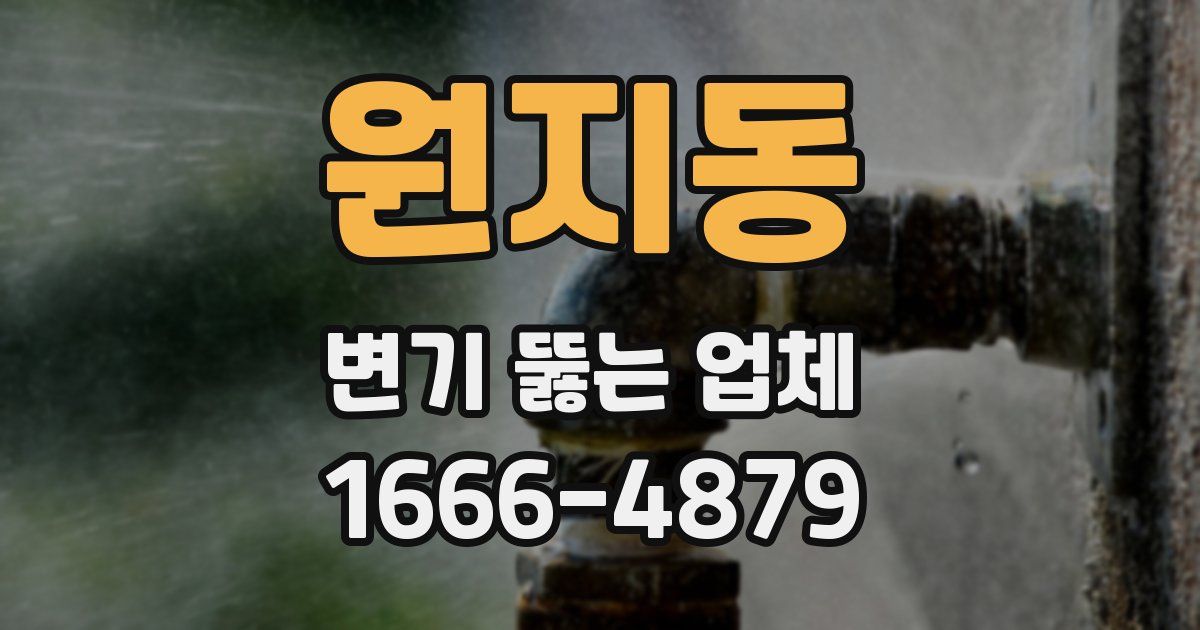 원지동 변기 뚫는 업체