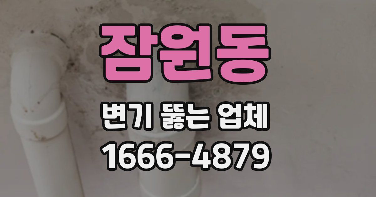 잠원동 변기 뚫는 업체