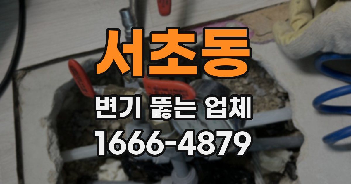 서초동 변기 뚫는 업체