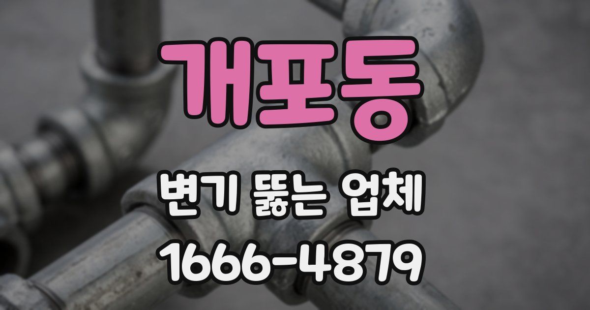 개포동 변기 뚫는 업체