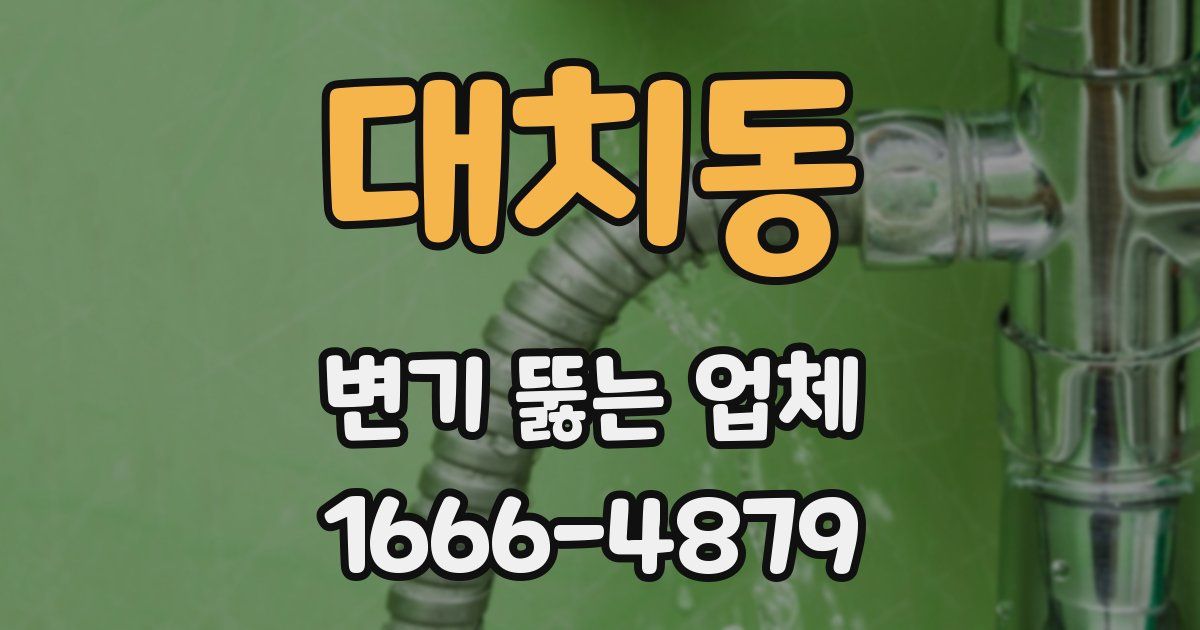 대치동 변기 뚫는 업체