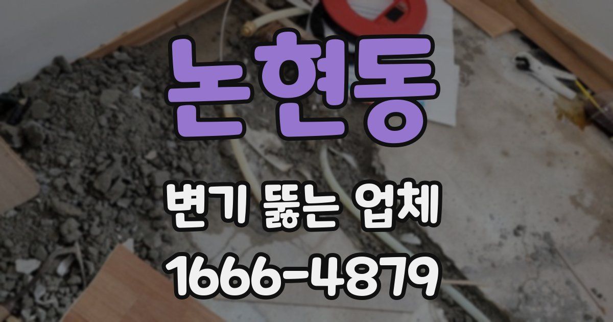 논현동 변기 뚫는 업체
