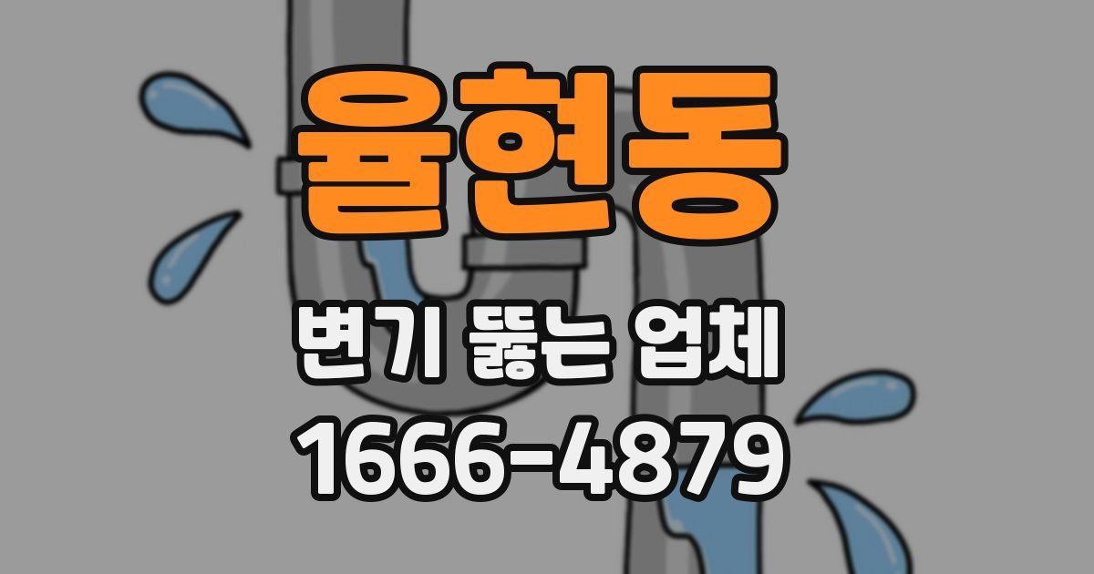 율현동 변기 뚫는 업체
