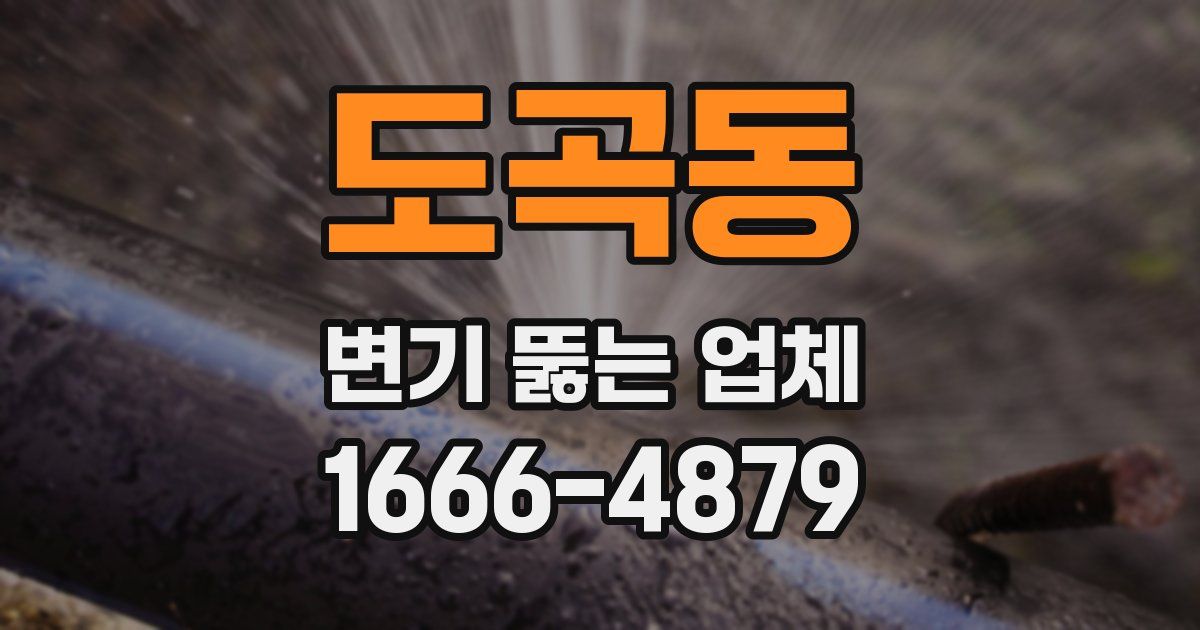 도곡동 변기 뚫는 업체