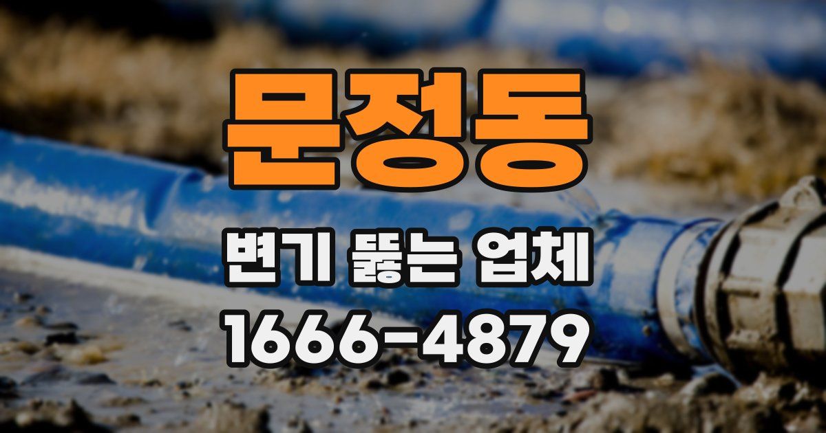 문정동 변기 뚫는 업체