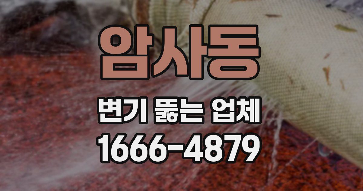 암사동 변기 뚫는 업체