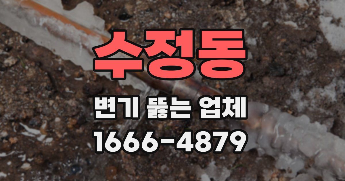 수정동 변기 뚫는 업체