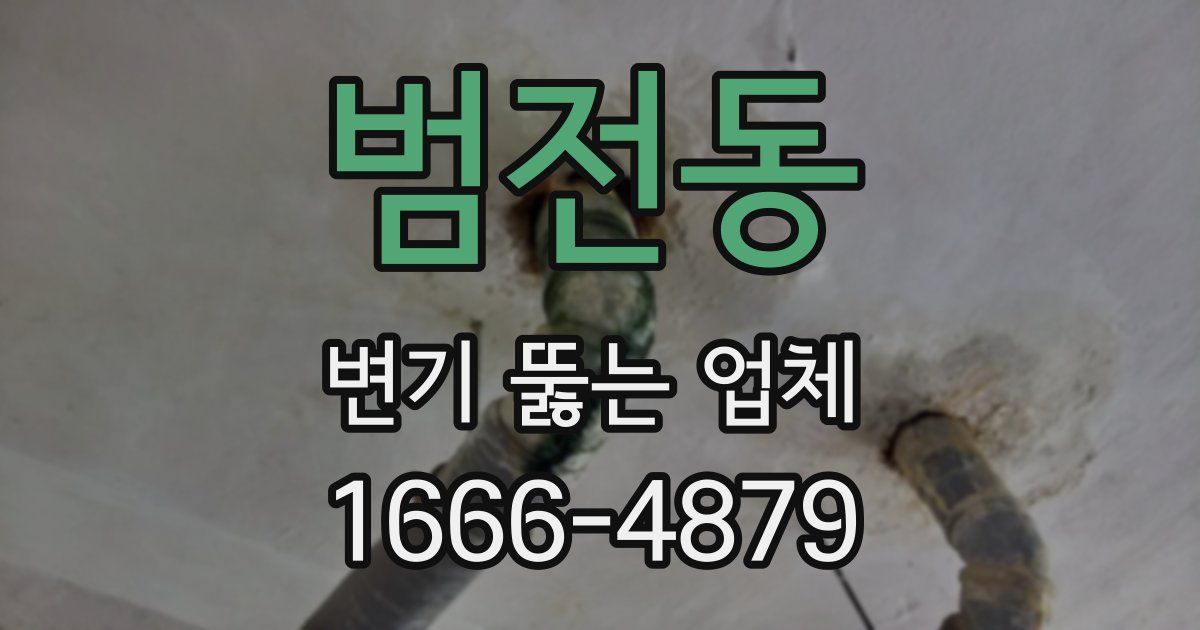 범전동 변기 뚫는 업체