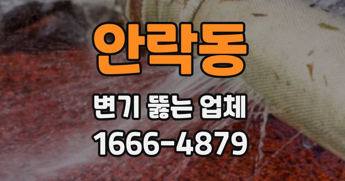안락동 변기 뚫는 업체