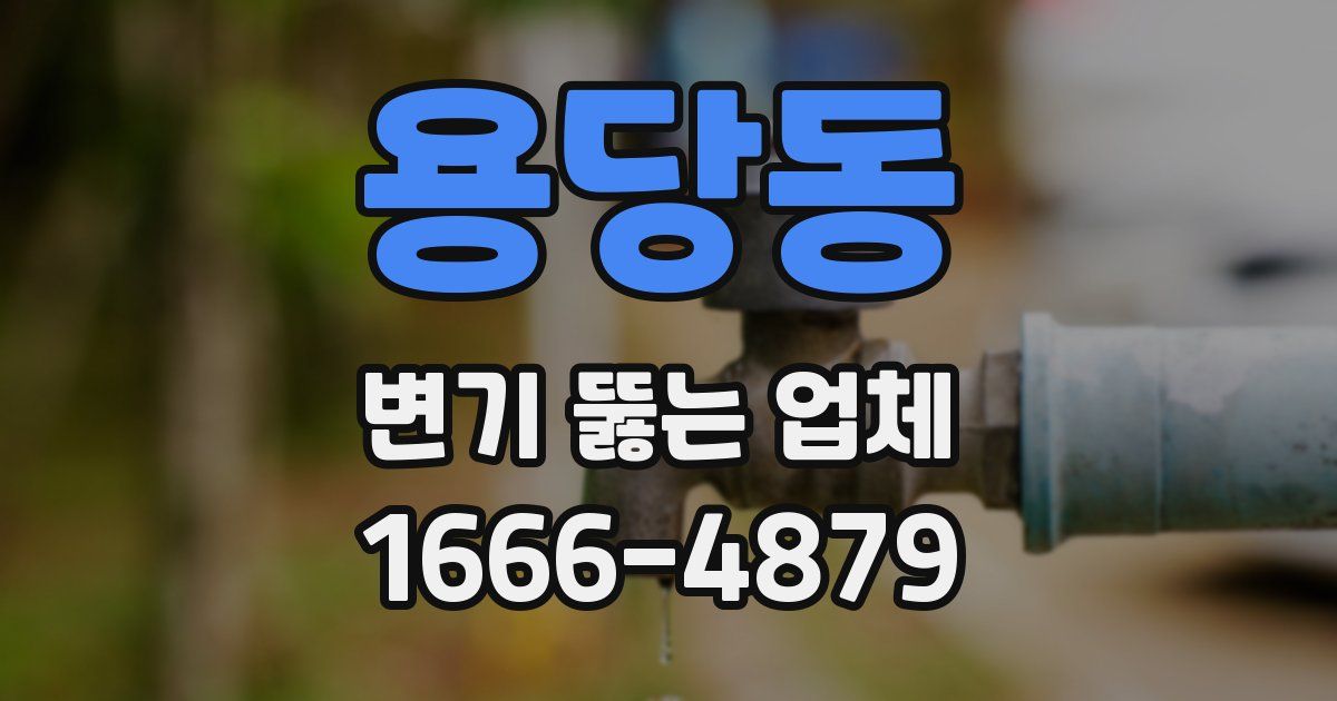 용당동 변기 뚫는 업체