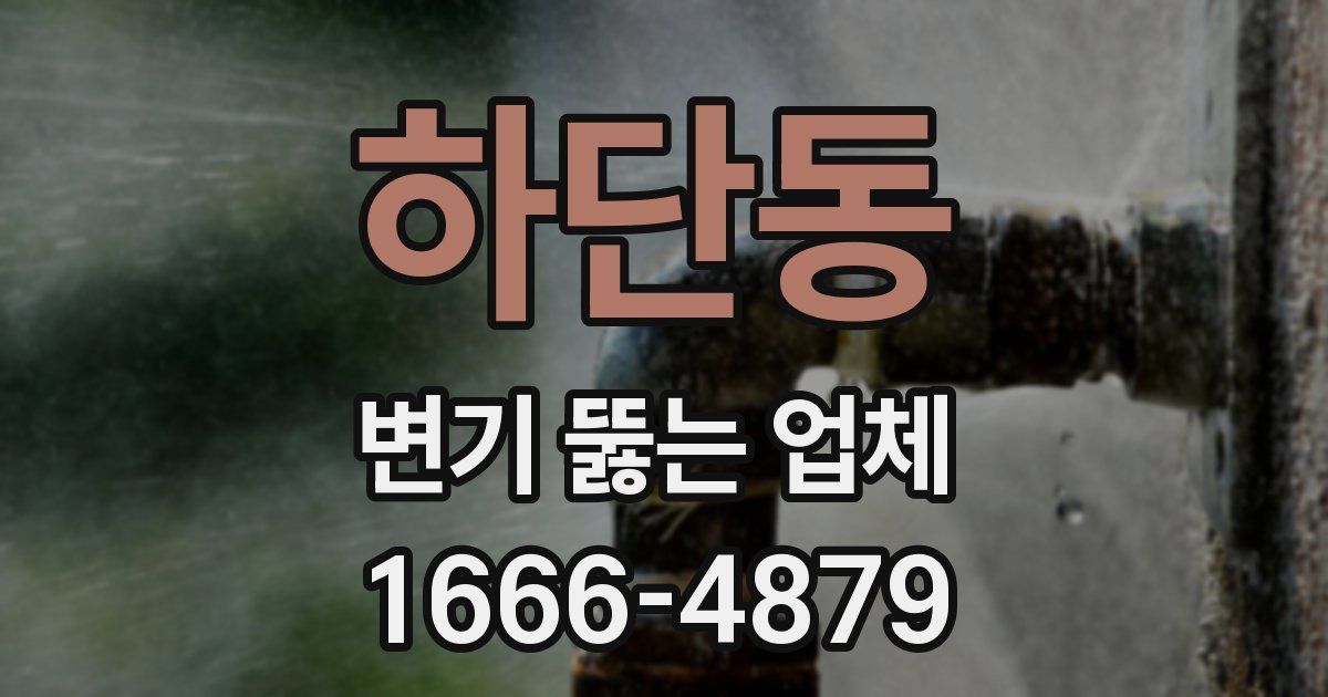 하단동 변기 뚫는 업체
