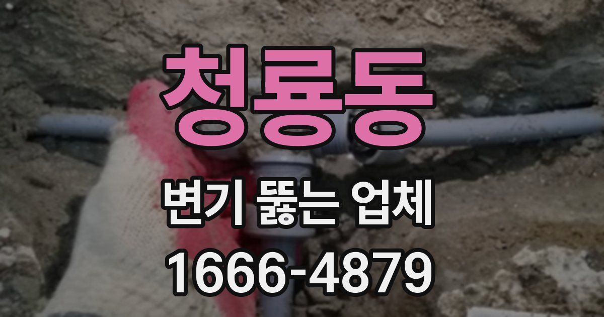 청룡동 변기 뚫는 업체