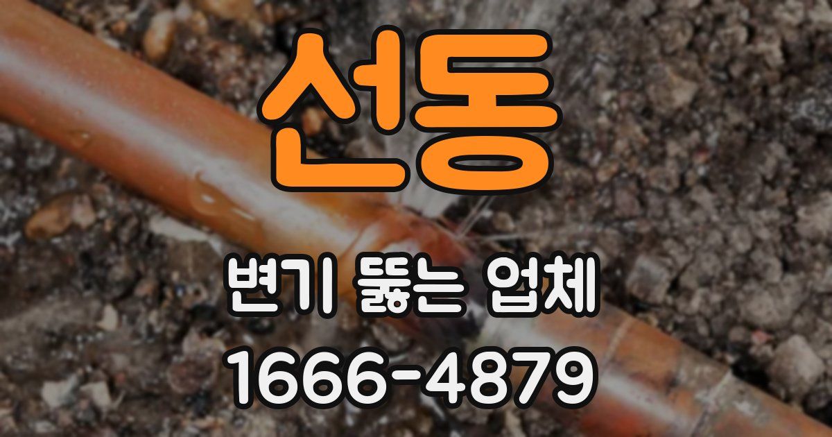 선동 변기 뚫는 업체