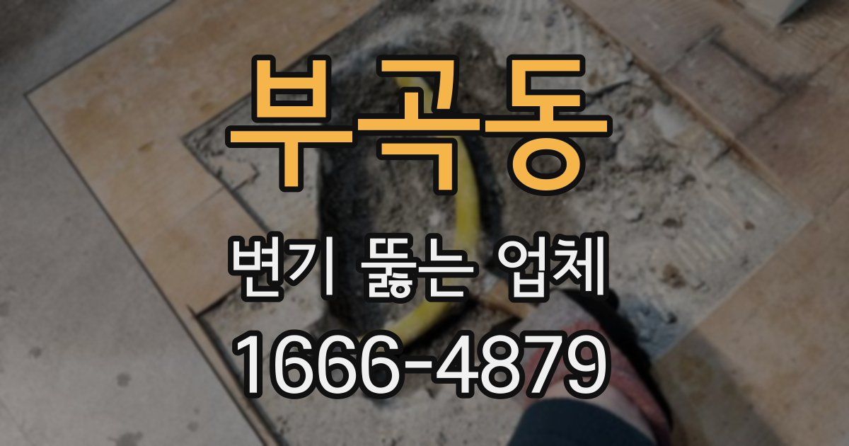부곡동 변기 뚫는 업체