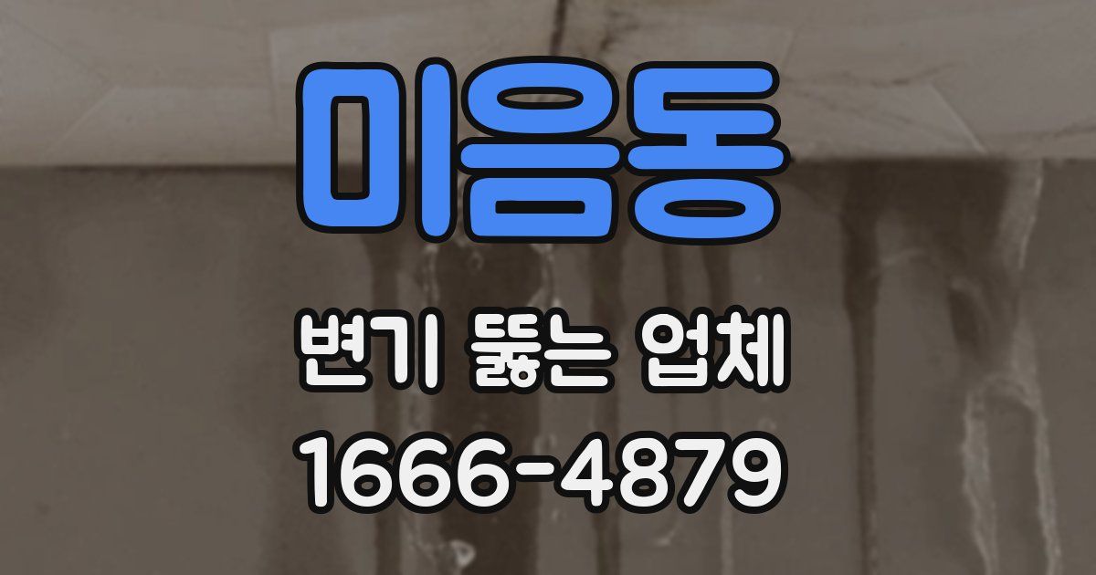 미음동 변기 뚫는 업체