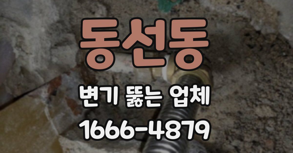 동선동 변기 뚫는 업체